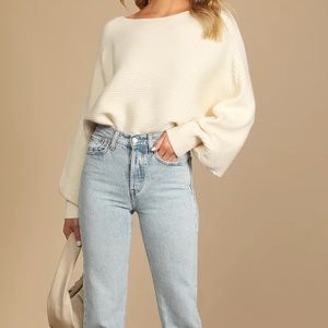 NWOT Altar’d state white ribbed sweater